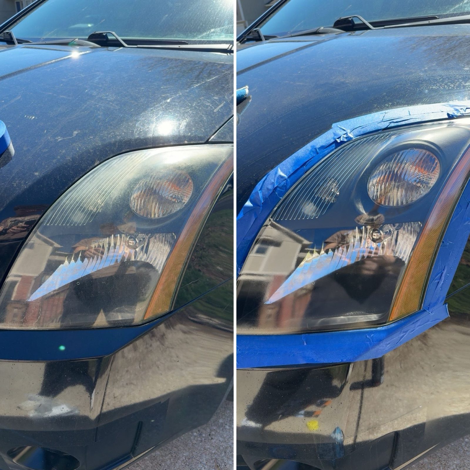 Headlight restoration before and after
