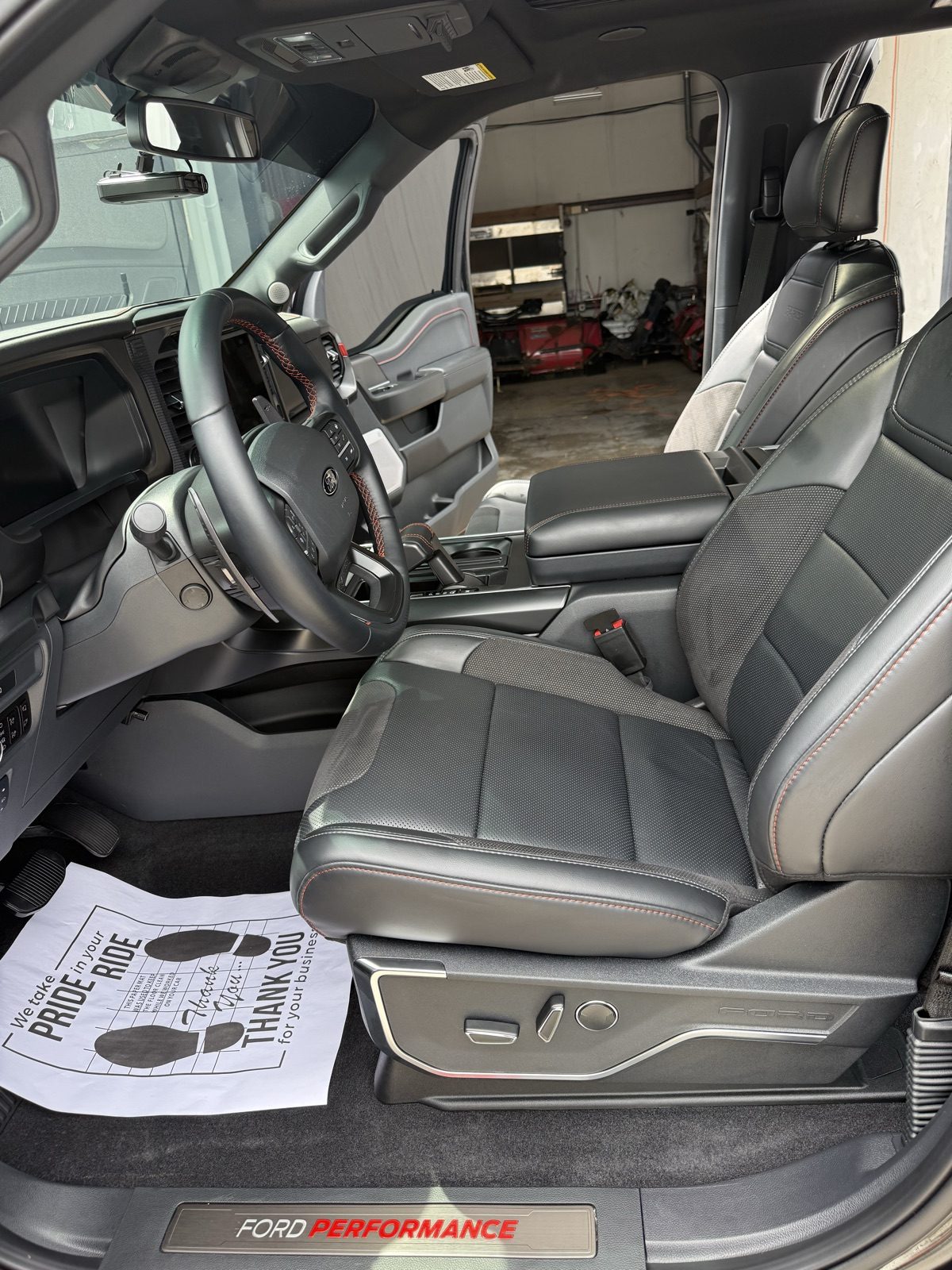 Ford Raptor interior after a full detail